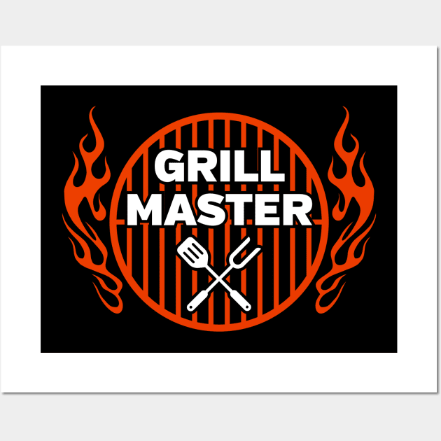 Grill Master Grilling BBQ Cooking Wall Art by RadStar